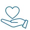 icono mano con corazon